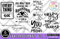 Encouragement Vol 2 PNG, DXF, SVG Digital Cut File Collection 6 Designs