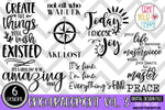 Encouragement Vol 3 PNG, DXF, SVG Digital Cut File Collection 6 Designs