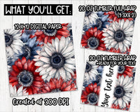 Daisies 1 Sublimation 20 oz Skinny Tumbler Design Pack - Digital Paper, Full Wrap, Text-ready Wrap