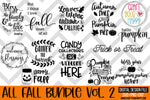 All Fall Volume 2 - PNG - DXF - SVG Digital Cut File -12 Designs