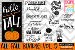 All Fall Volume 5 - PNG - DXF - SVG Digital Cut File - 12 Designs