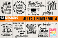 All Fall Volume 4 - PNG - DXF - SVG Digital Cut File - 12 Designs