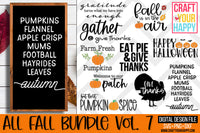 All Fall Volume 7 - PNG - DXF - SVG Digital Cut File - 10 Designs
