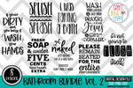 Bathroom Volume 2 - PNG - DXF - SVG Digital Cut File - 8 Designs