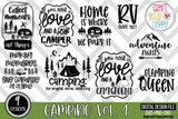 Camping Volume 1 - PNG - DXF - SVG Digital Cut File Mini Bundle - 9 Designs