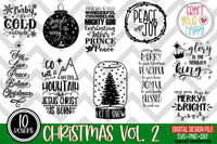 Christmas Volume 2 - PNG, DXF, SVG Digital Cut File - 10 designs