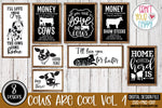 Cows Are Cool Volume 1 - PNG, DXF, SVG Digital Cut File - 8 designs