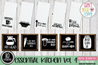 Essential Kitchen Volume 2 - PNG, DXF, SVG Digital Cut File - 10 designs