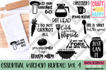 Essential Kitchen Volume 2 - PNG, DXF, SVG Digital Cut File - 10 designs