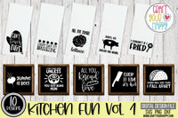 Kitchen Fun Volume 1 - PNG, DXF, SVG Digital Cut File - 10 designs