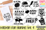 Kitchen Fun Volume 1 - PNG, DXF, SVG Digital Cut File - 10 designs