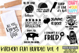 Kitchen Fun Volume 1 - PNG, DXF, SVG Digital Cut File - 10 designs