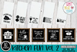 Kitchen Fun Volume 2 - PNG, DXF, SVG Digital Cut File - 10 designs