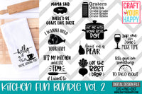 Kitchen Fun Volume 2 - PNG, DXF, SVG Digital Cut File - 10 designs