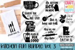 Kitchen Fun Volume 3 - PNG, DXF, SVG Digital Cut File - 10 designs