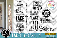 Lake Life Vol 1 - PNG, DXF, SVG Digital Cut File - 10 designs