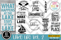 Lake Life Vol 2 - PNG, DXF, SVG Digital Cut File - 10 designs