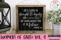 Women of Faith Volume 1 - PNG, DXF, SVG Digital Cut File - 11 designs