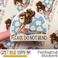 PSS15 Please Do Not Bend - Packaging Stickers (Set of 3 Sheets)