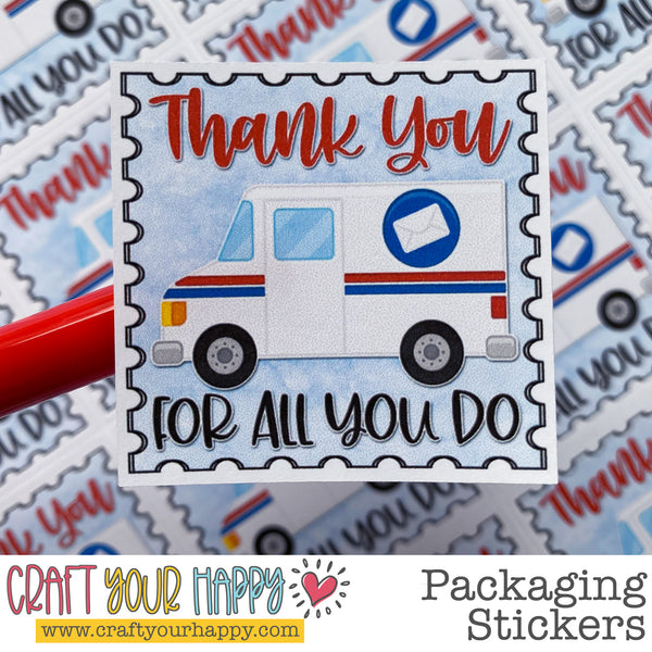 PSS2 Postal Worker Thank You - Packaging Stickers (Set of 3 Sheets)