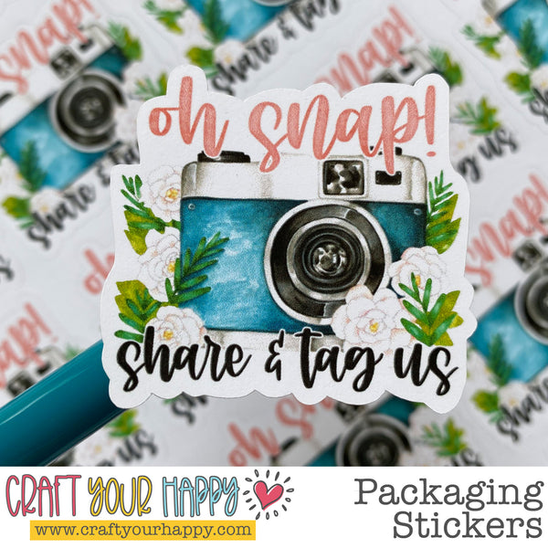 PSS4 Oh Snap Share and Tag Us - Packaging Stickers (Set of 3 Sheets)